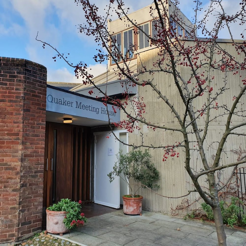 Front door of Blackheath Quaker Meeting House, Blackheath, London.